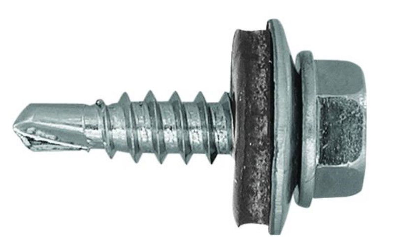 DIN 7504 Fűzőcsavar+gumis alátét, Acél, RAL8017, 4,8x19/14 (csokoládébarna) termék fő termékképe