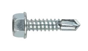 DIN 7504 Famenetű , Acél, RAL8012 4,8x35/14 +gumis alátét termék fő termékképe