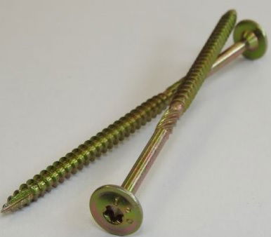 Faszerkezetépítő csavar, laposfejű, sárgahorganyzott 8x180 termék fő termékképe